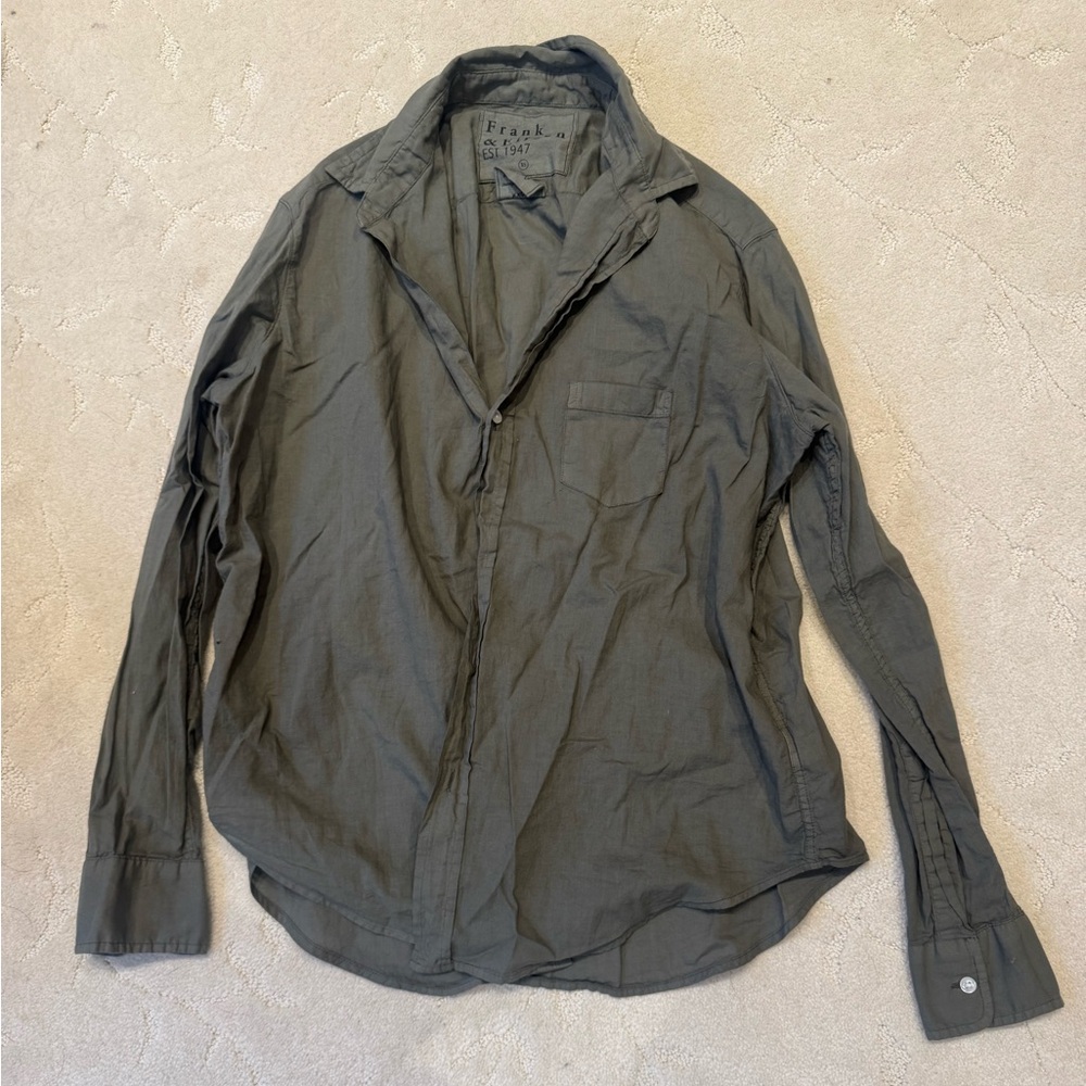 Frank & Eileen Olive Button-Up Eileen Shirt - image 2